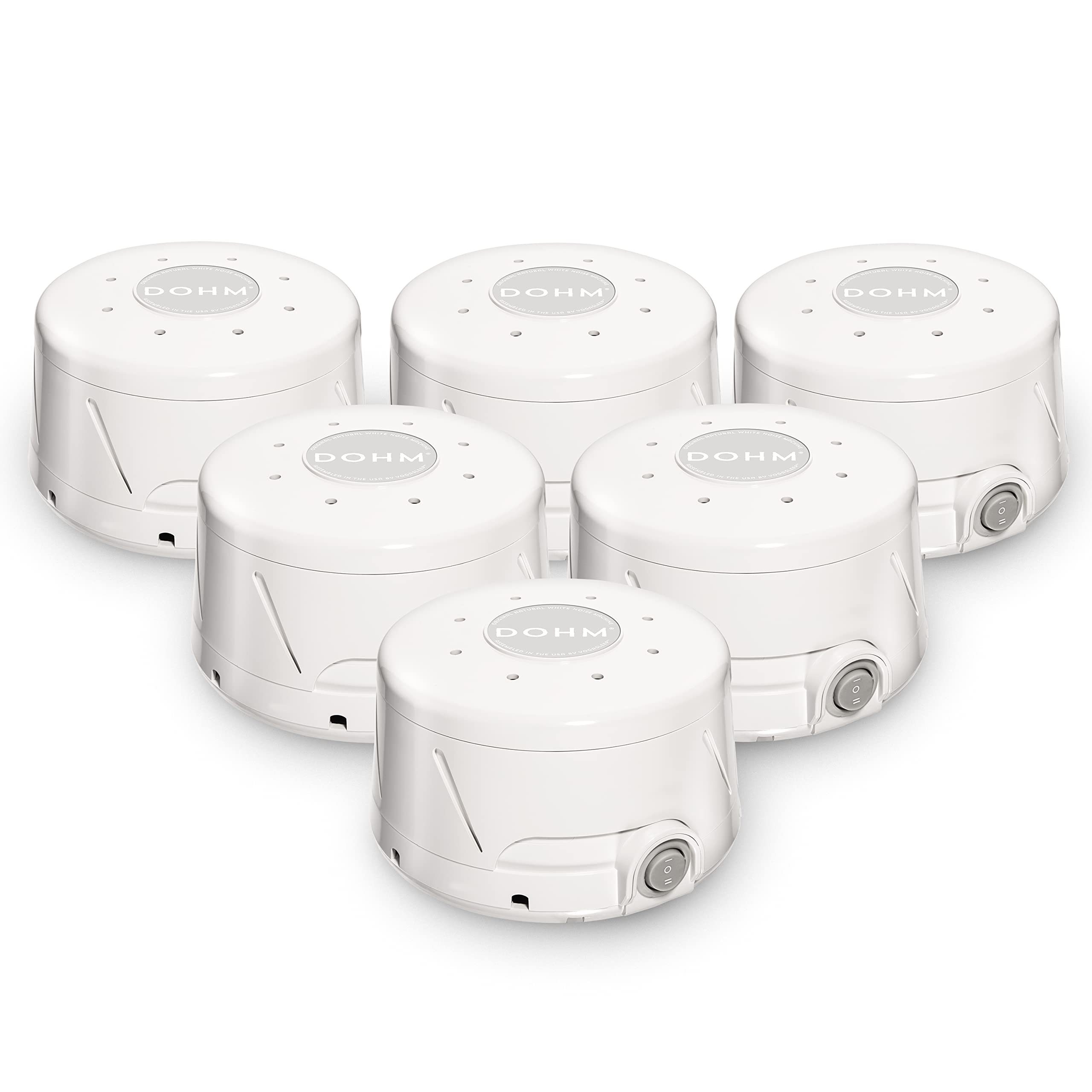 YOGASLEEP Dohm Classic – ensemble six blanc, idéal pour dormir paisiblement.