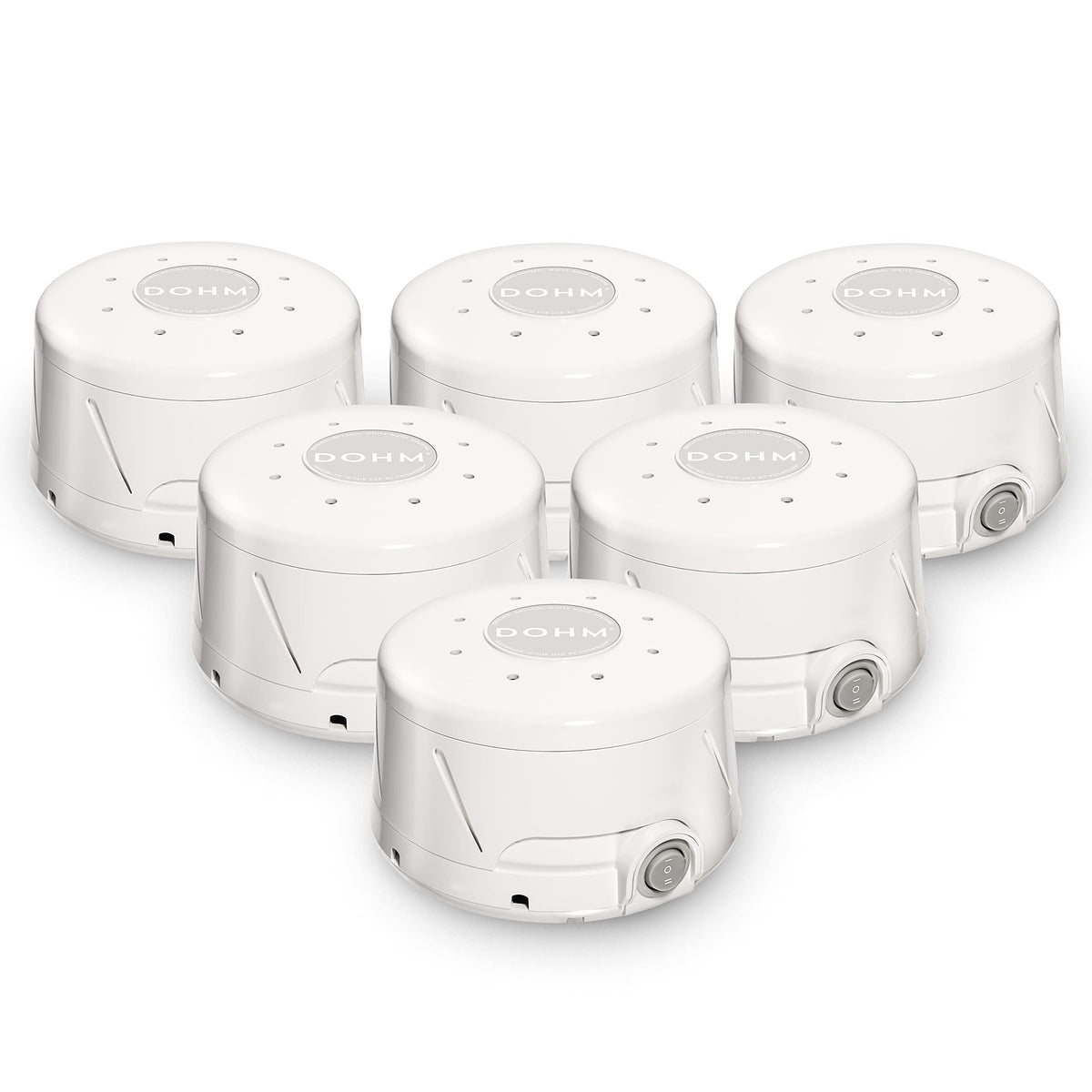 YOGASLEEP Dohm Classic – ensemble six blanc, idéal pour dormir paisiblement.