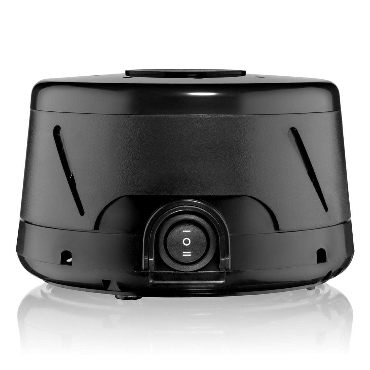 YOGASLEEP Dohm Classic noir – vue frontale, son naturel pour dormir plus paisiblement.