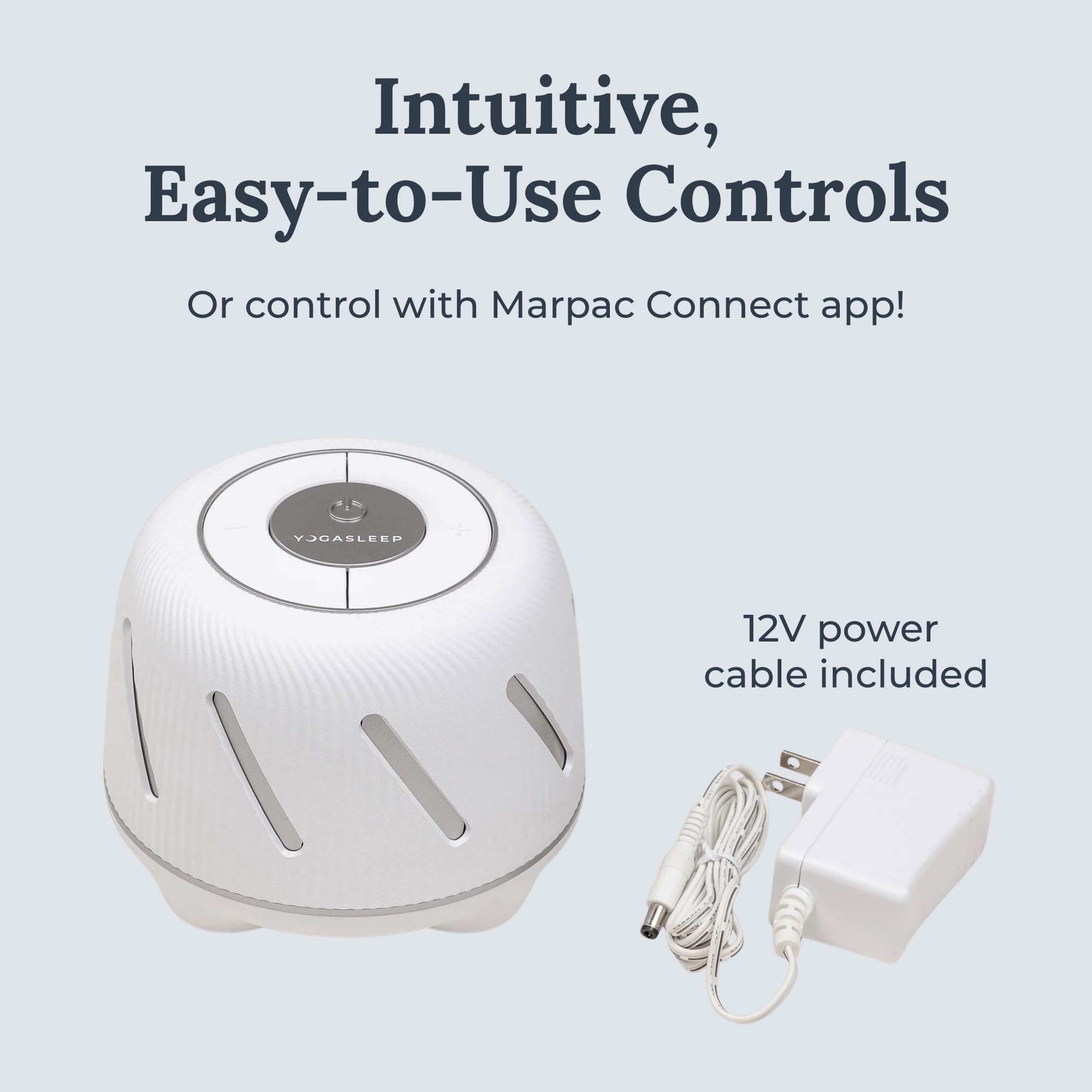 Yogasleep Dohm Connect – variations tonales pour personnaliser l’ambiance sonore.