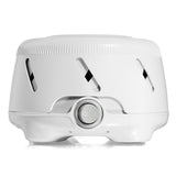 Yogasleep Dohm Uno, vue frontale en blanc, bruit blanc naturel propice au sommeil.