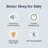 Yogasleep Hushh avec les sons naturels, parfait pour masquer les bruits environnants.