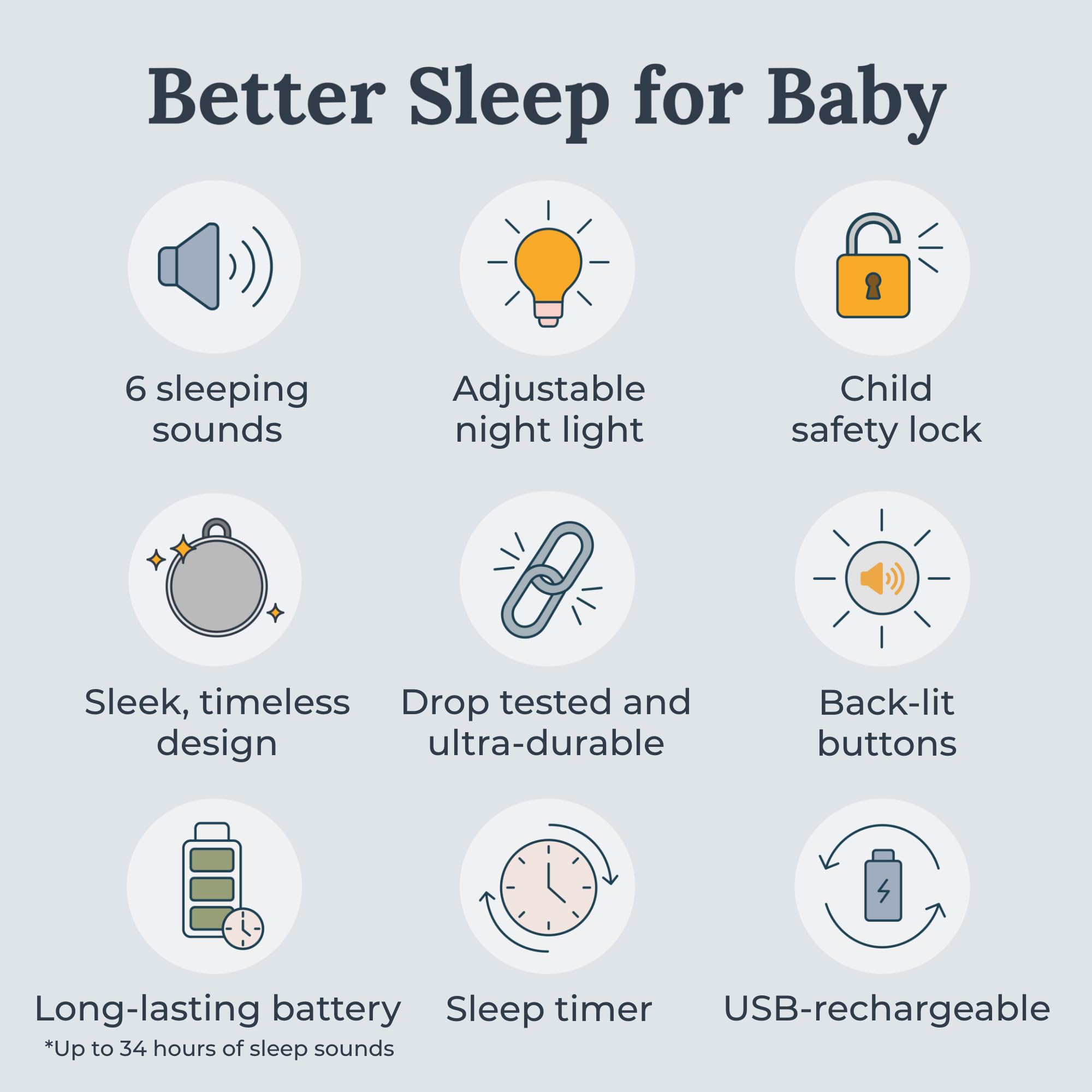 YOGASLEEP Hushh 2 - six sources sonores pour favoriser le sommeil.