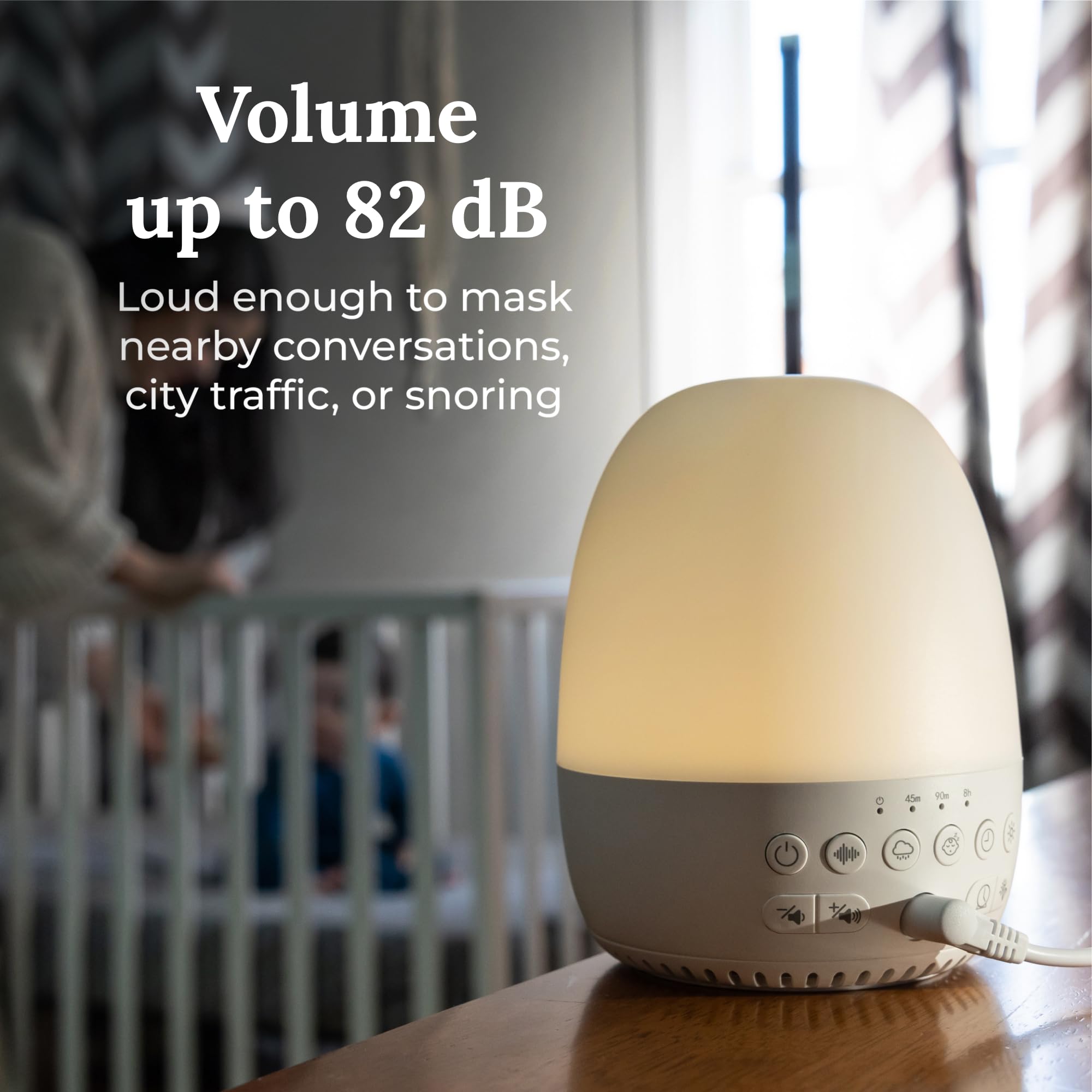 Yogasleep Light to Rise, câble d’alimentation de 1,5 m sans piles.