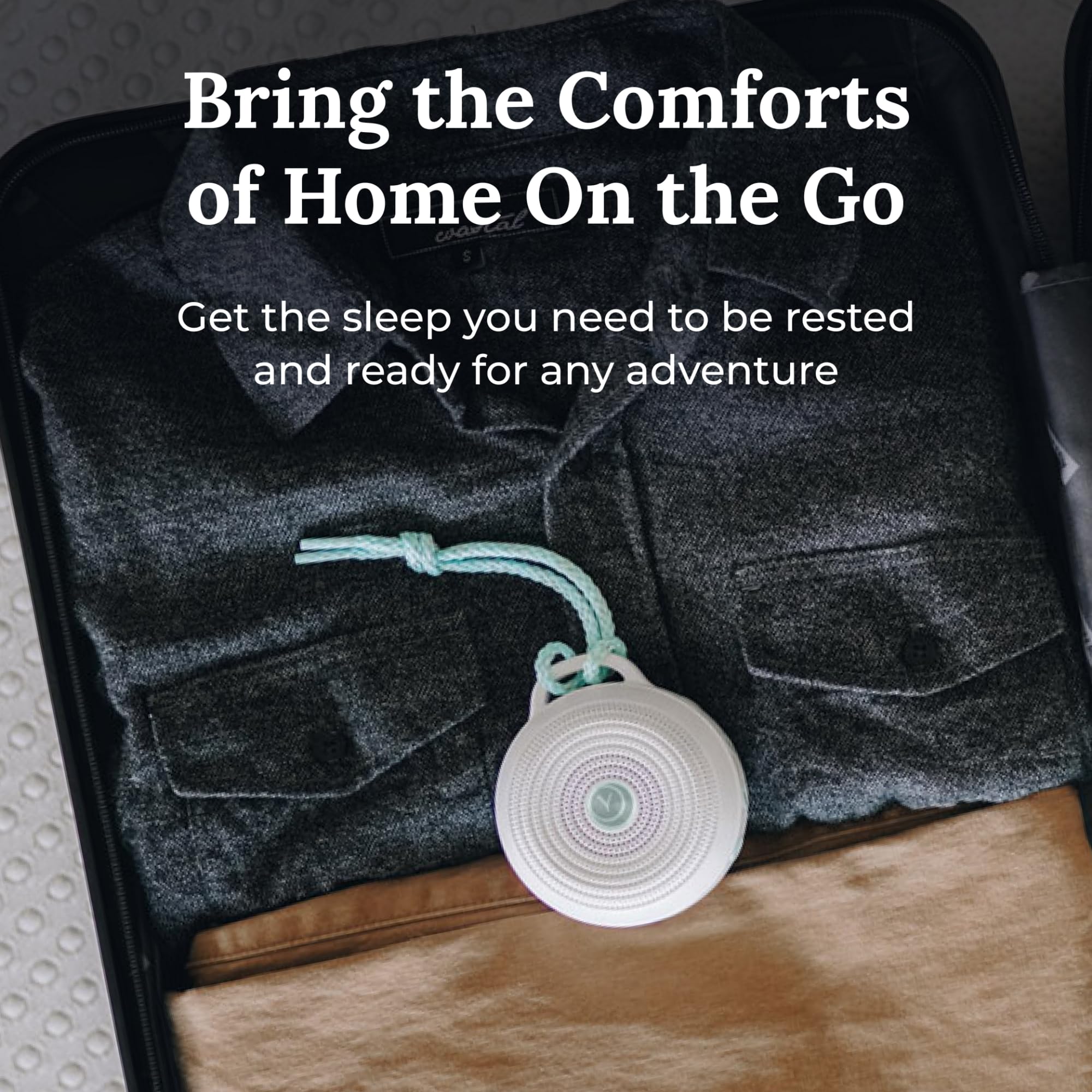 Yogasleep Rohm: petit boîtier portable se glisse dans un sac.
