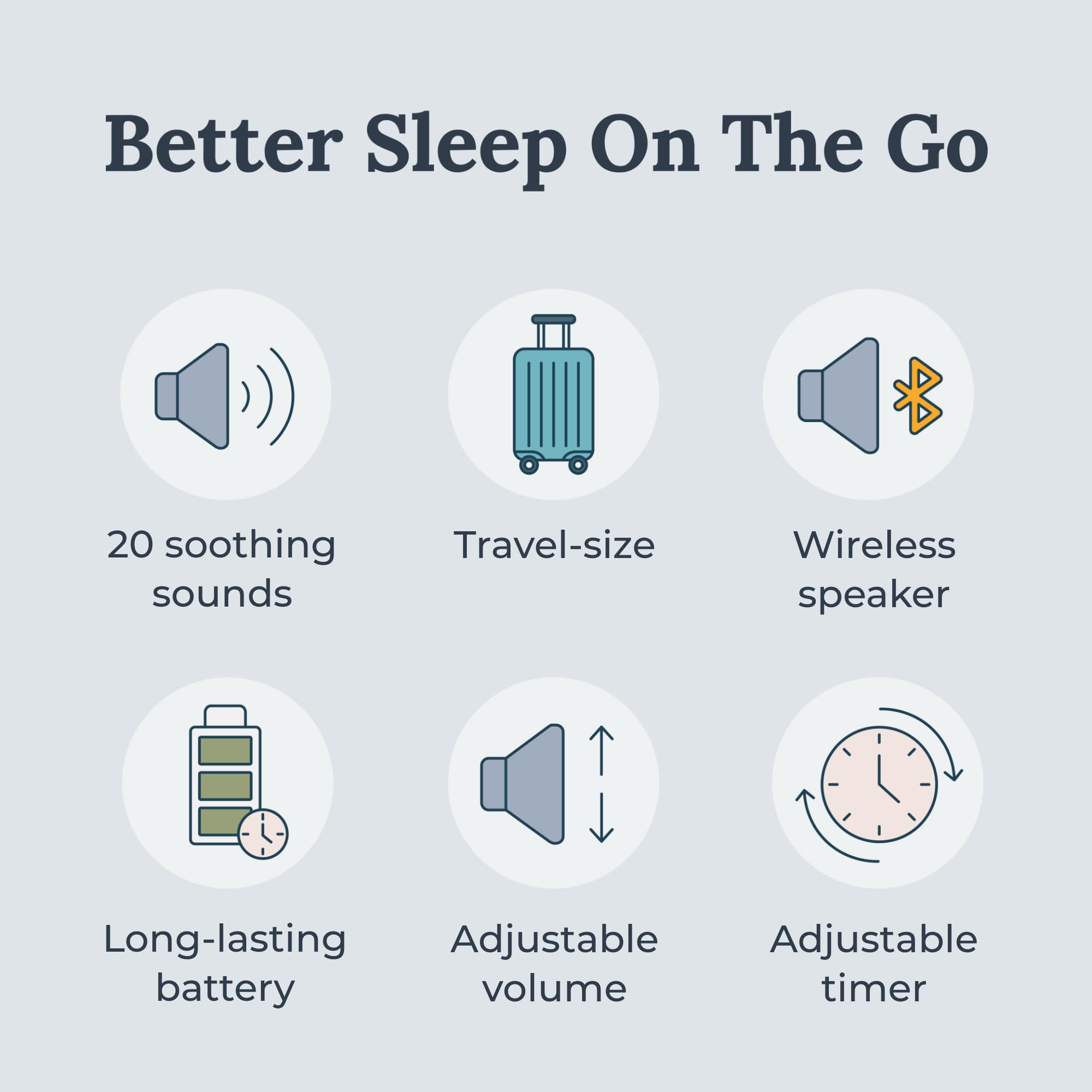 Yogasleep Rohm+ Travel – batterie longue duree pour des nuits sans interruption.