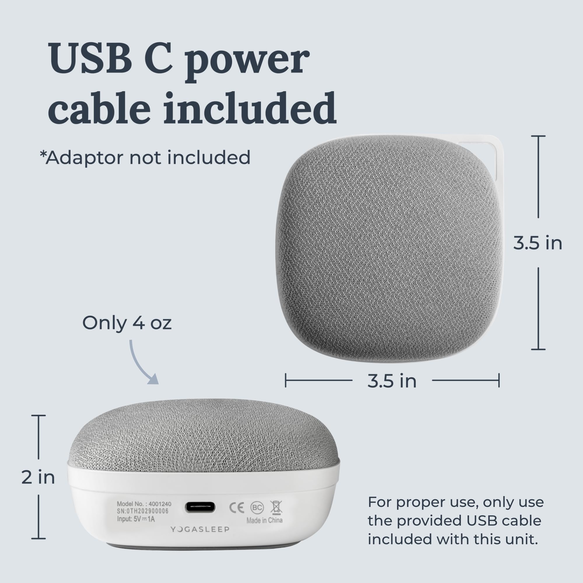 Yogasleep Travelcube : léger et portable, parfait pour le bureau ou en voyage.