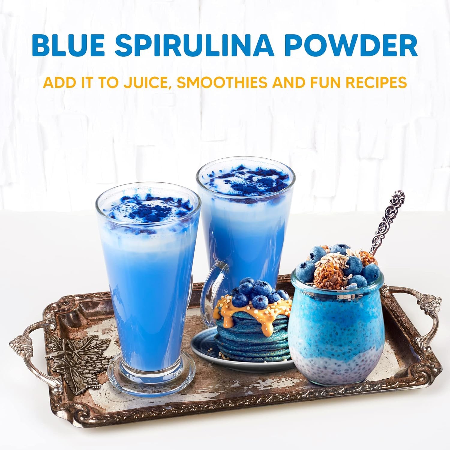 Yogi Super Foods spiruline bleue riche en fer et zinc pour repas équilibrés.