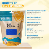 Poudre crue sans gluten Yogi Super Foods spiruline bleue pour recettes.