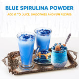 Recette smoothie avec Yogi Super Foods Spiruline Bleue et fruits.