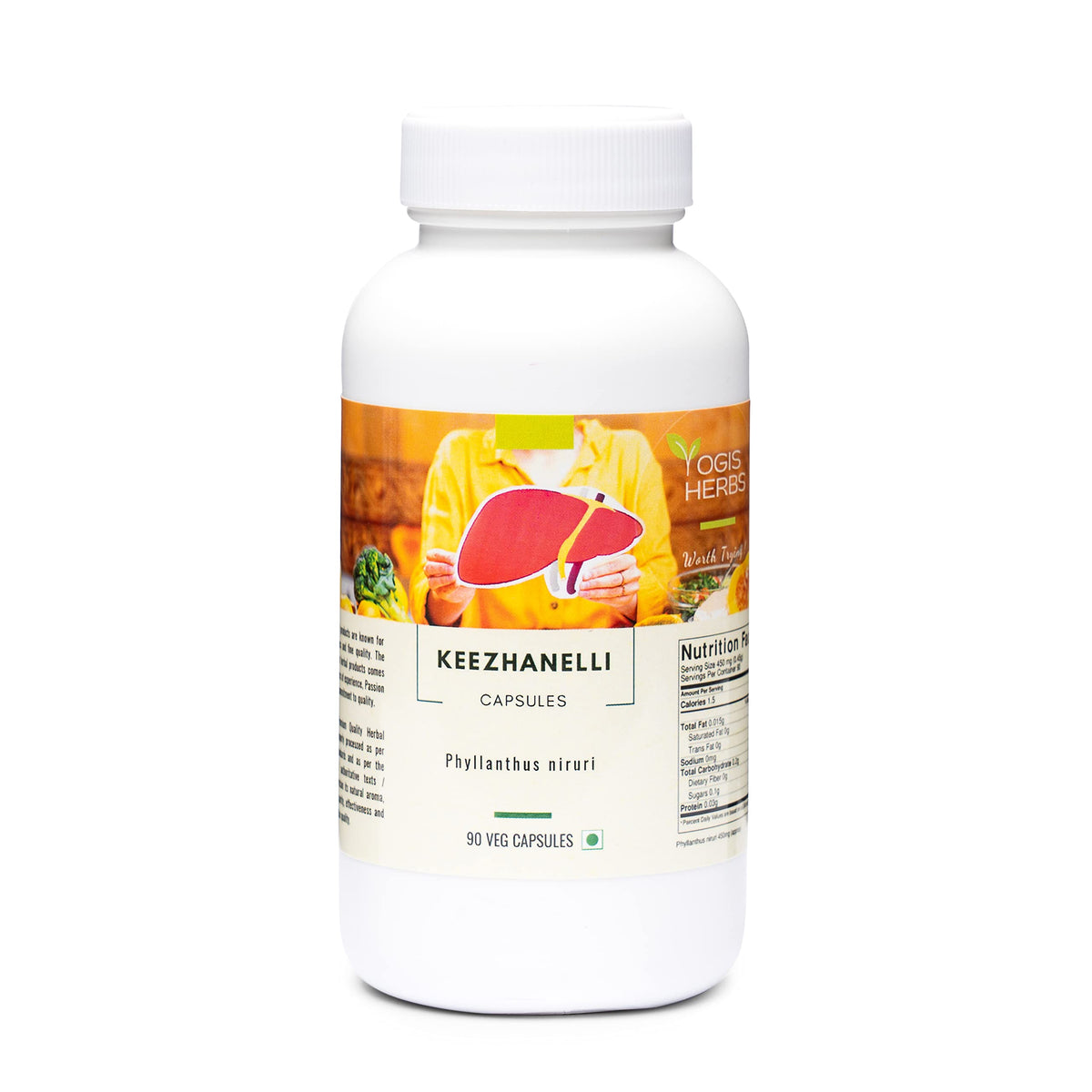 Keezhanelli YOGIS HERBS, bouteille visible, soutien potentiel du foie et de la digestion