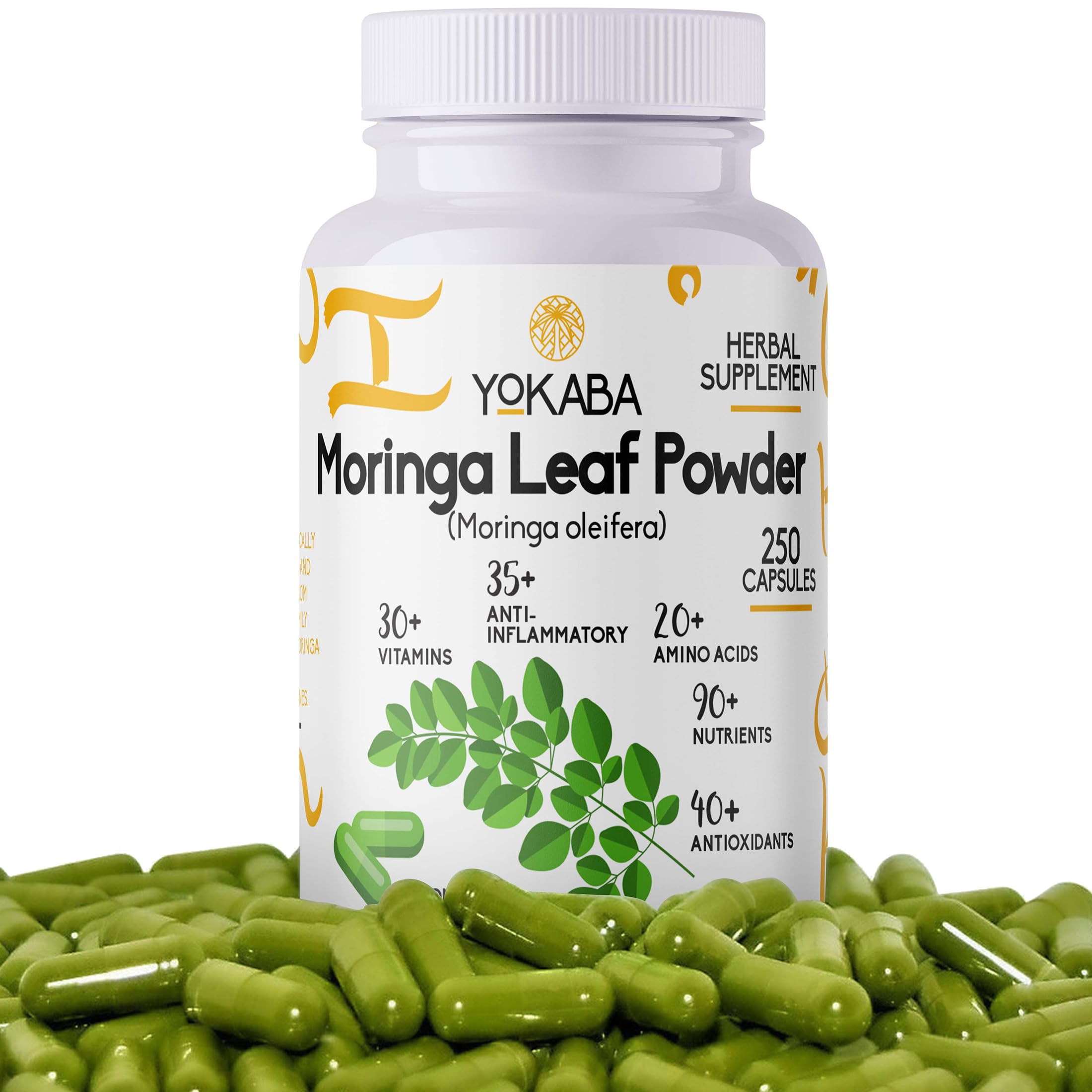 Yokaba Moringa: capsules Moringa 250 pour un apport nutritionnel pratique et énergie naturelle.