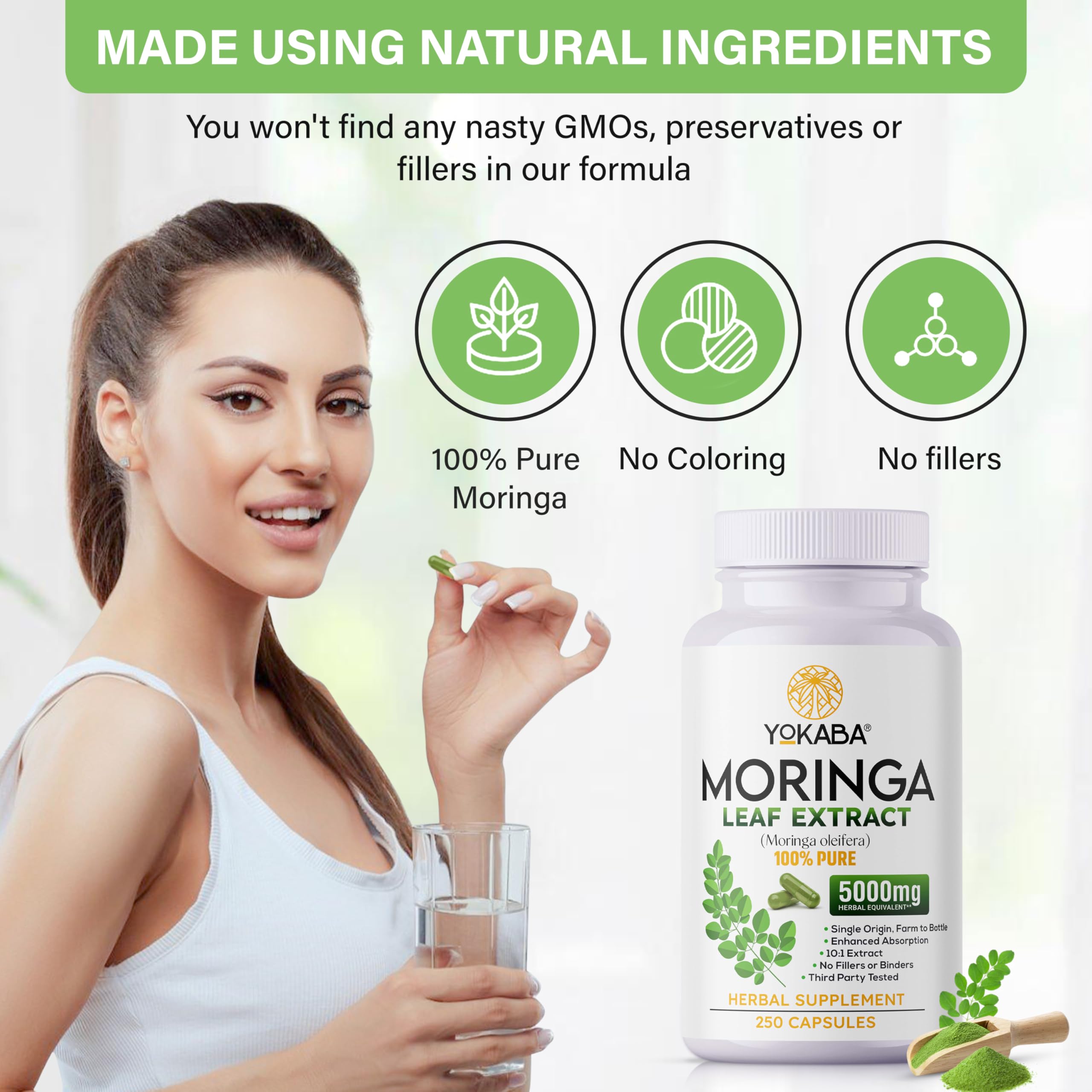 Yokaba énergie naturelle Moringa: énergie durable pour les journées actives.