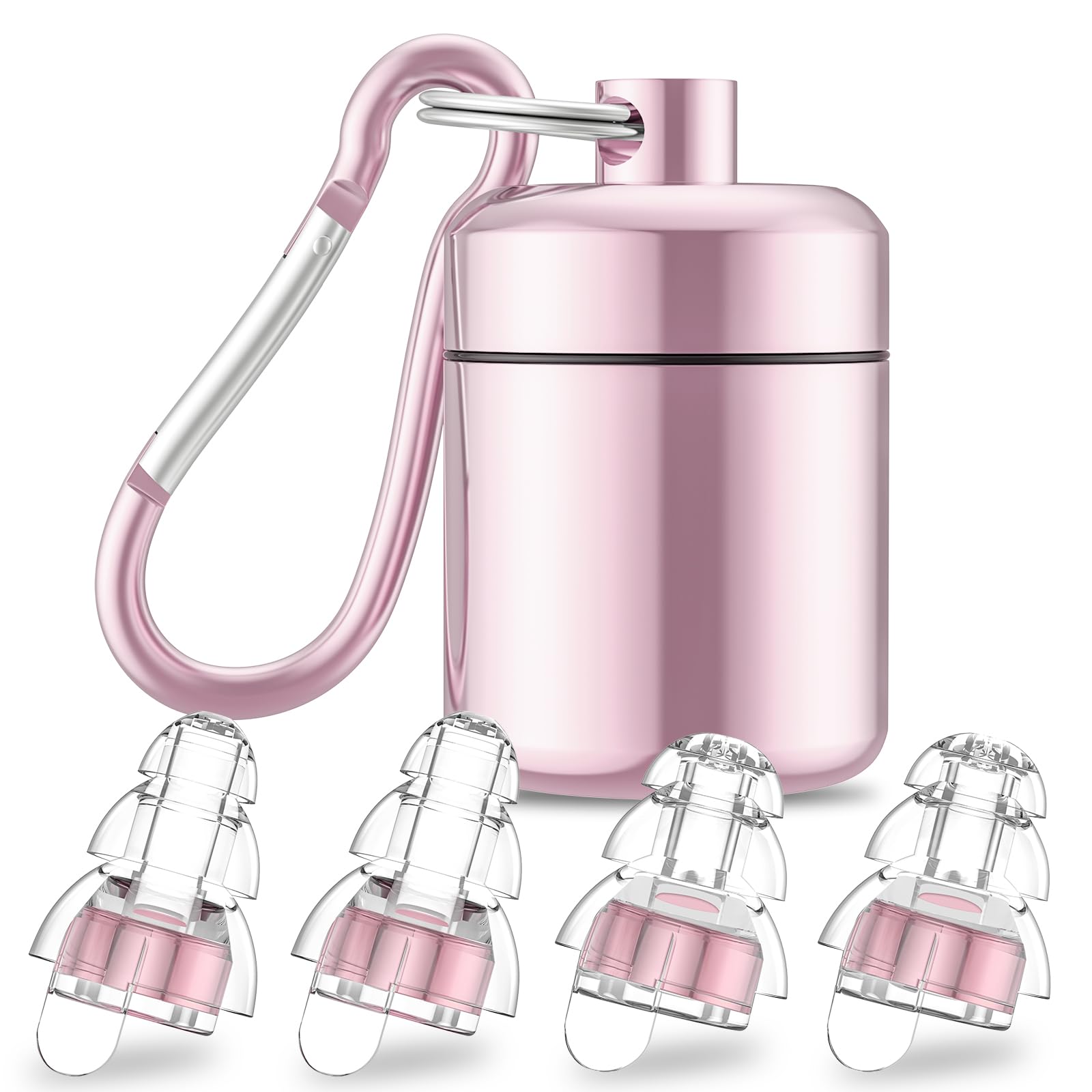 Bouchons YomauiYee haute fidélité rose pour concerts, clarté préservée.