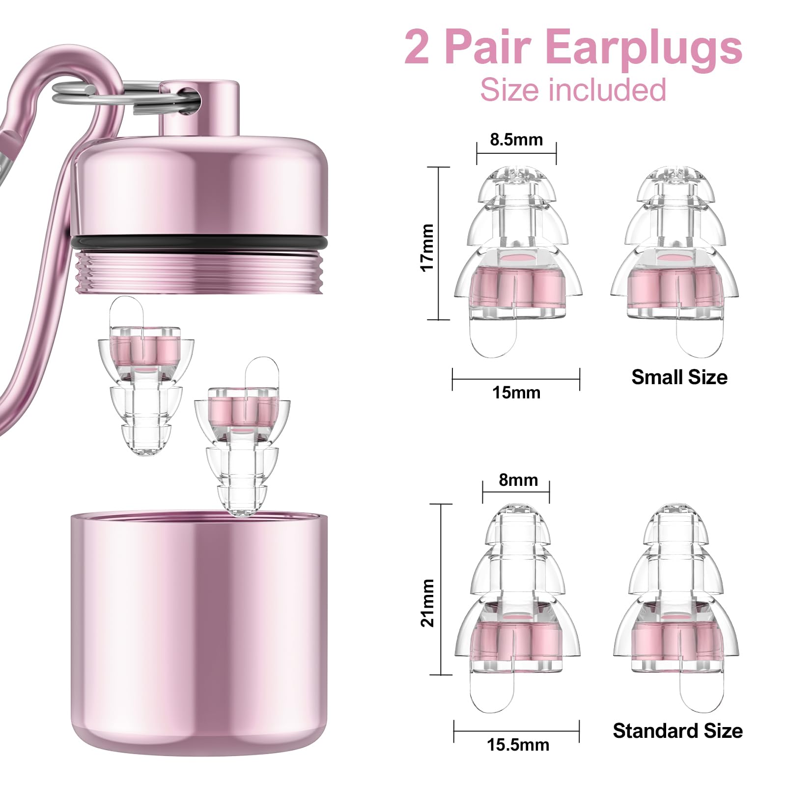 Confort ergonomique YomauiYee en silicone souple pour oreille rose.
