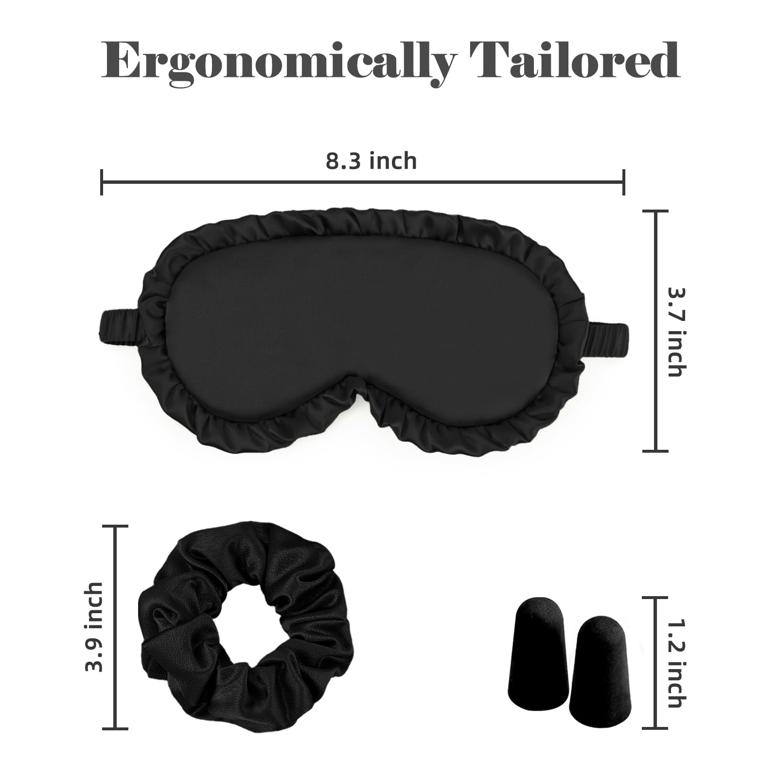 Détail satin-dentelle noir sur le masque Yonchic: douceur et élégance sur la peau.