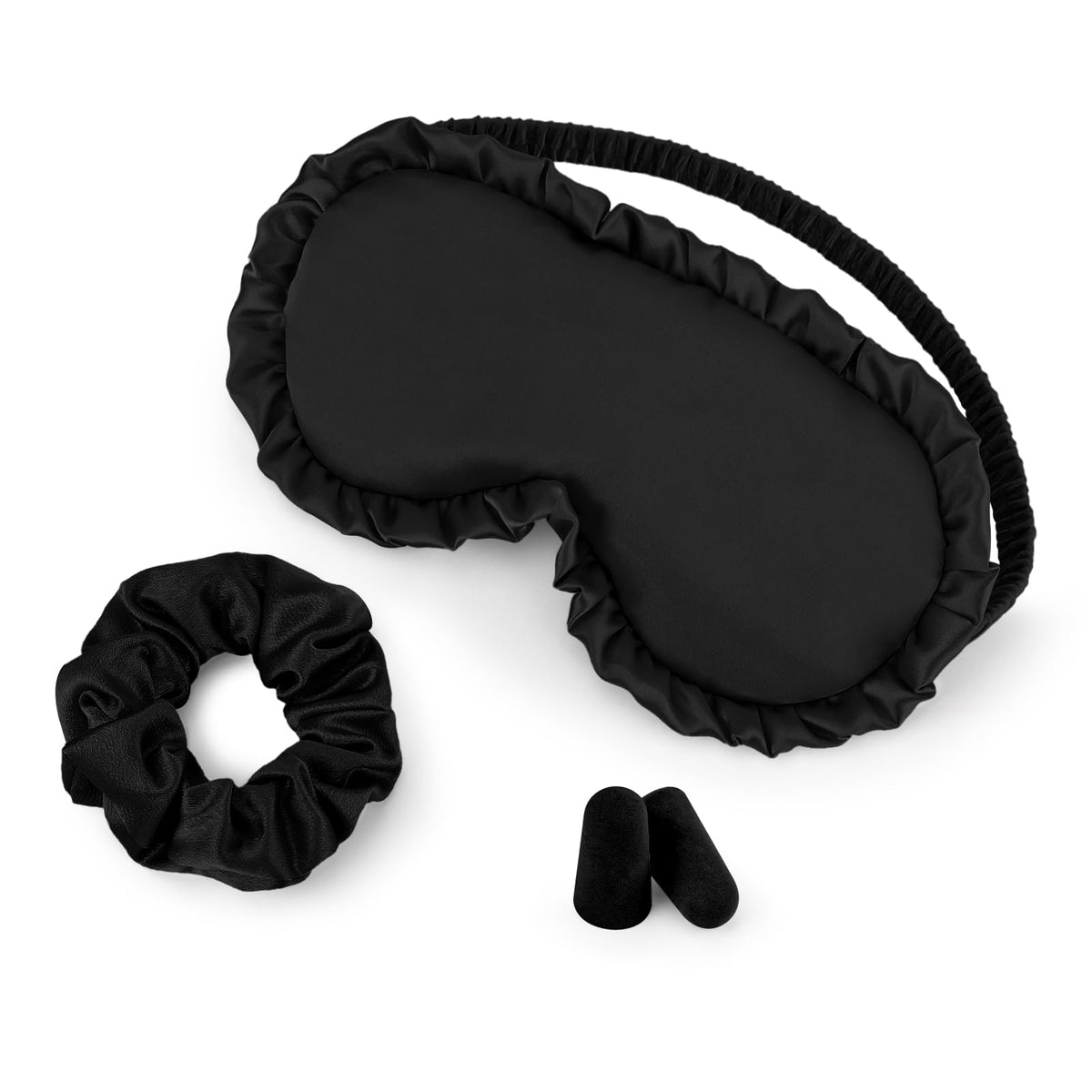 Yonchic masque-yeux fleur style noir: bloque efficacement la lumière pour un sommeil paisible.