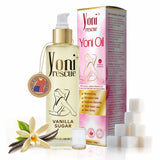 Flacon Yoni Rescue – huile yoni vanille pour hydratation intime et douceur.