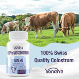 Yonrave Colostrum Bovin formulation avancée avec lactoferrine et probiotiques.