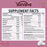 Yonrave Détox de l'acide urique, capsules ouvertes, démontrant facilité de prise et dose.
