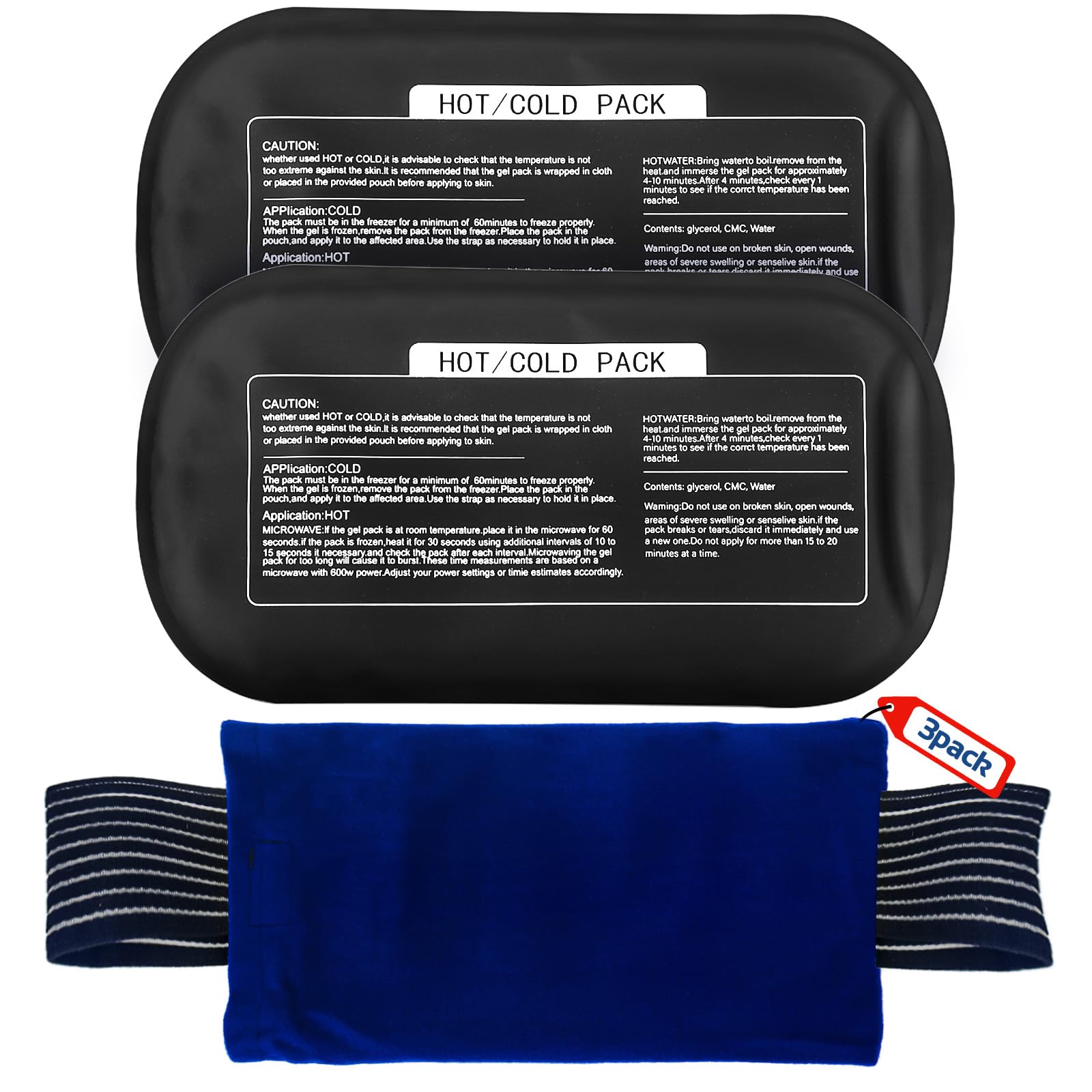 YONSEN pack glace genou attache reglable pour soutien ciblé.