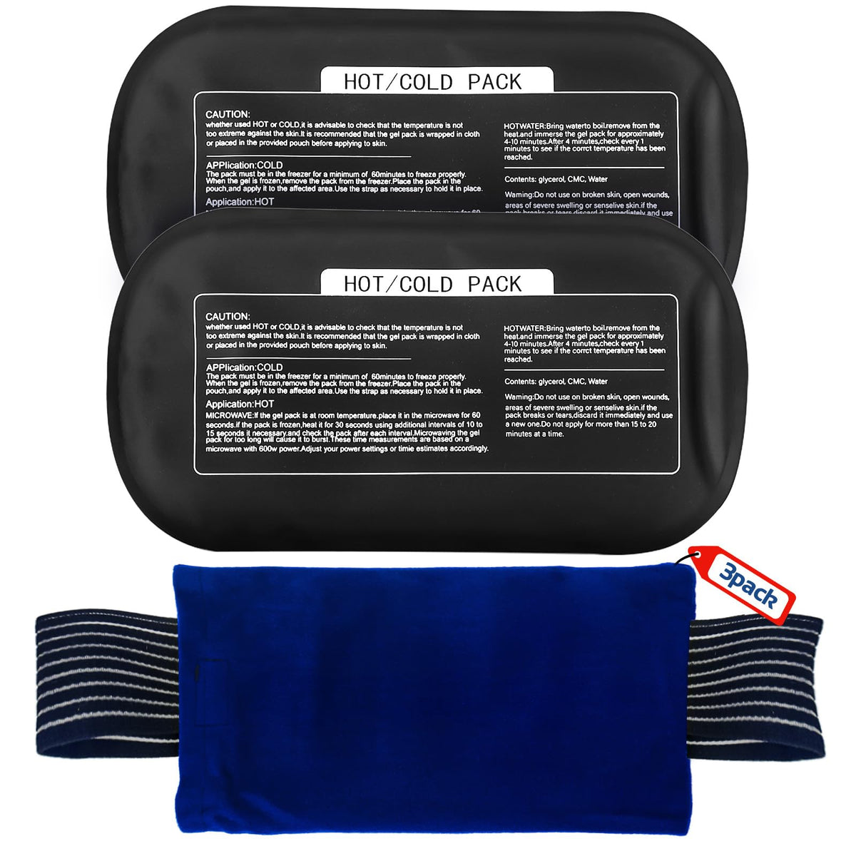 YONSEN pack glace genou attache reglable pour soutien ciblé.