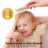Yoofoss brosse démêlante bébé bois naturel apaise les cheveux