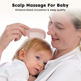 Yoofoss brosse massage cuir chevelu bois naturel pour bébé