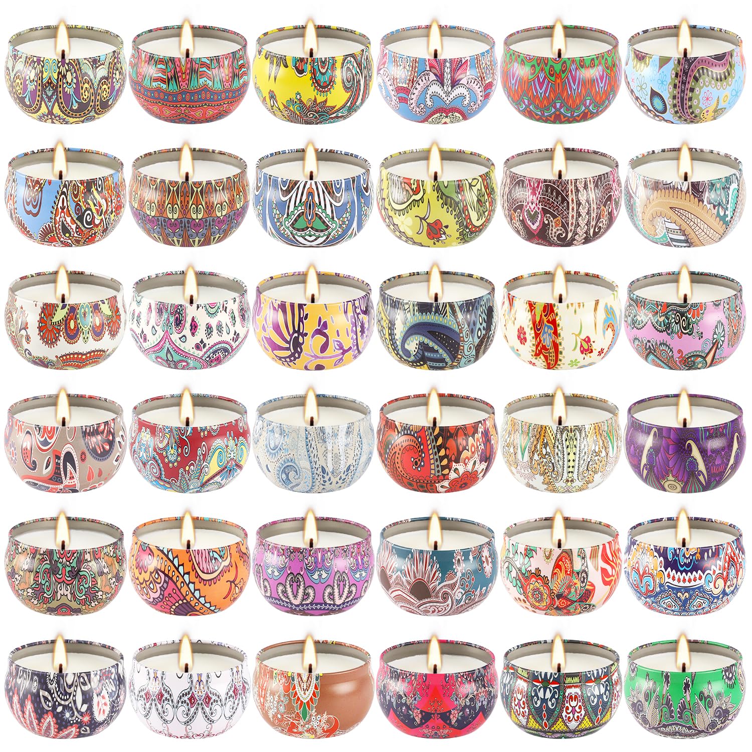 Bougies YOROXRG – ensemble 36 parfums pour personnaliser l'ambiance chez soi.