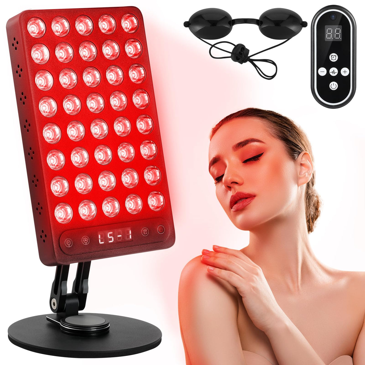 Youjoitim lampe therapie: panneau rouge 660nm et infrarouge 850nm pour visage et corps, revitalisation potentielle