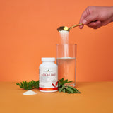 Étiquette claire sur la bouteille AlkaLime, design épuré et naturel.