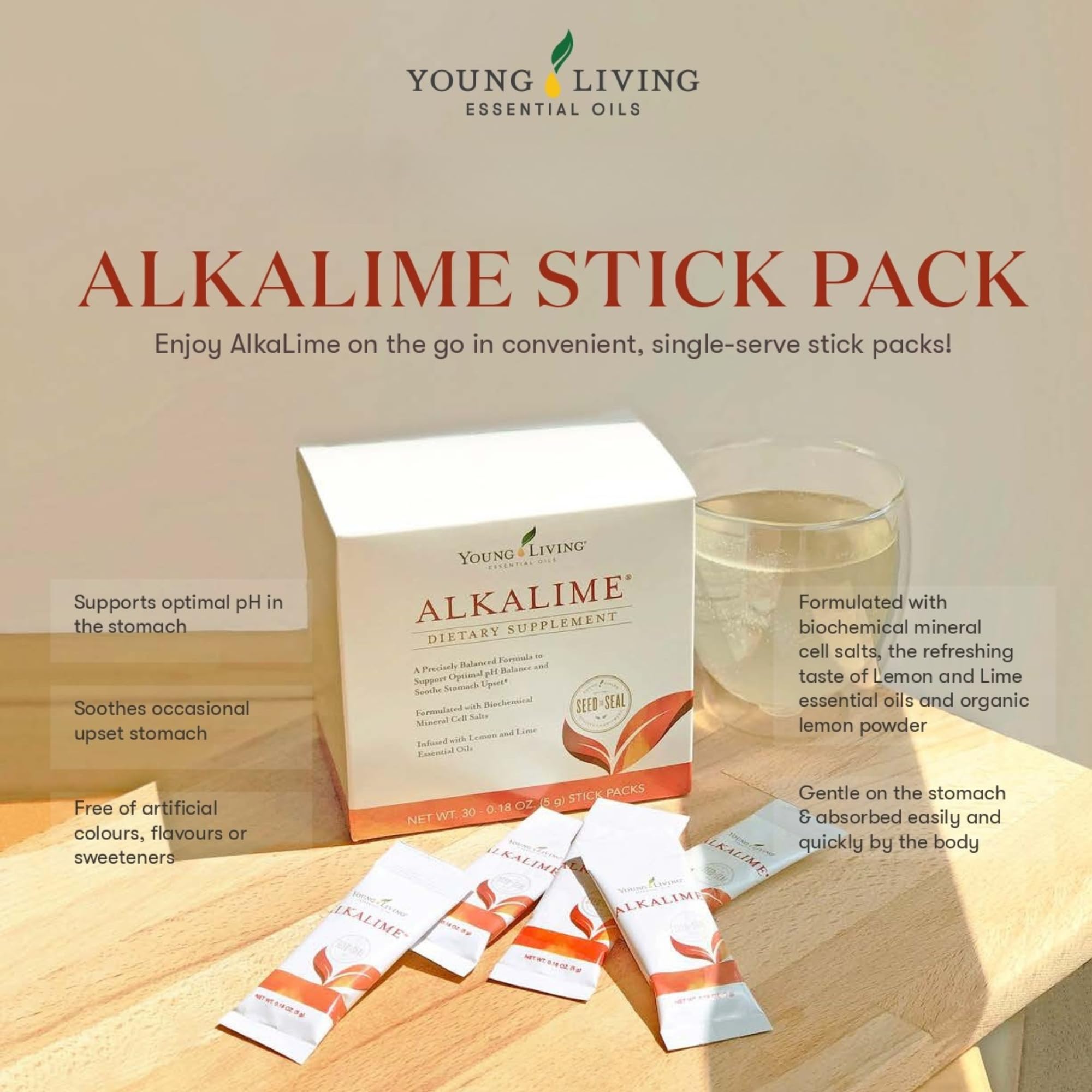 Young Living AlkaLime ingrédients calcium potassium sodium
