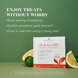 Young Living AlkaLime sachets individuels, dosage pratique en déplacement
