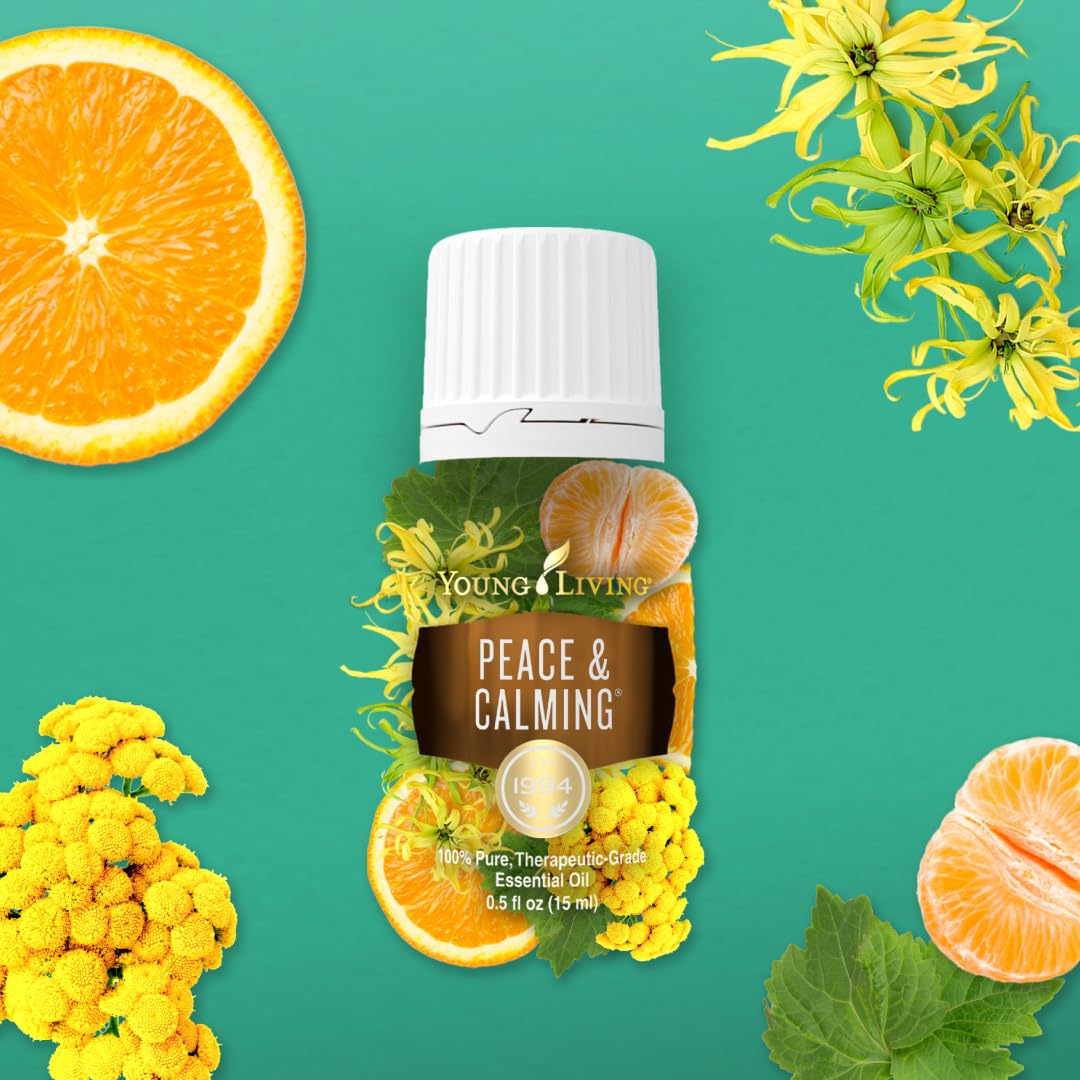 Young Living Paix et Calme, application topique diluée pour détente ciblée.