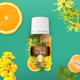 Young Living Paix et Calme, application topique diluée pour détente ciblée.