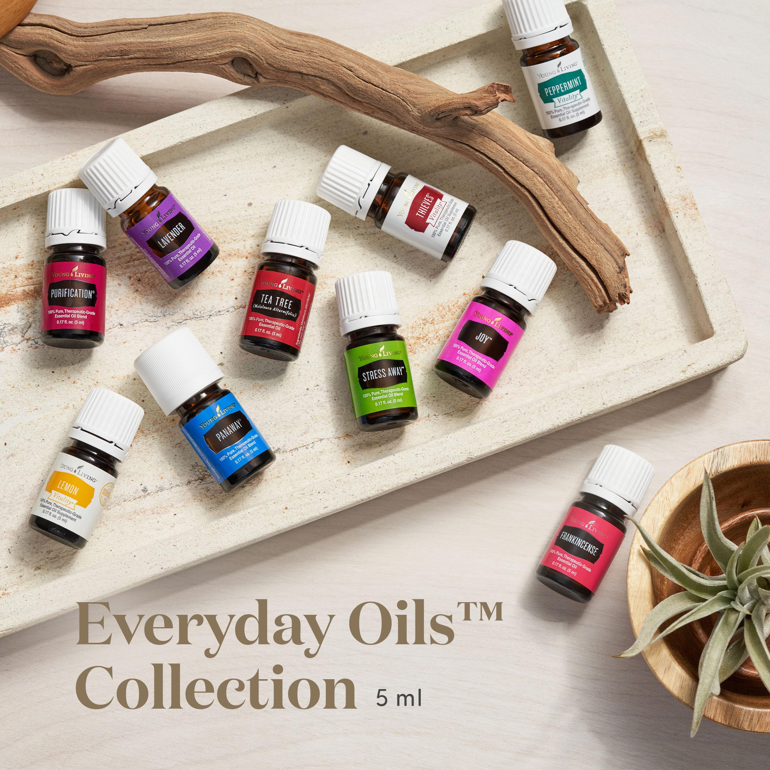 Young Living – bouteille mélange-stress-away, ambiance calme en diffusion.