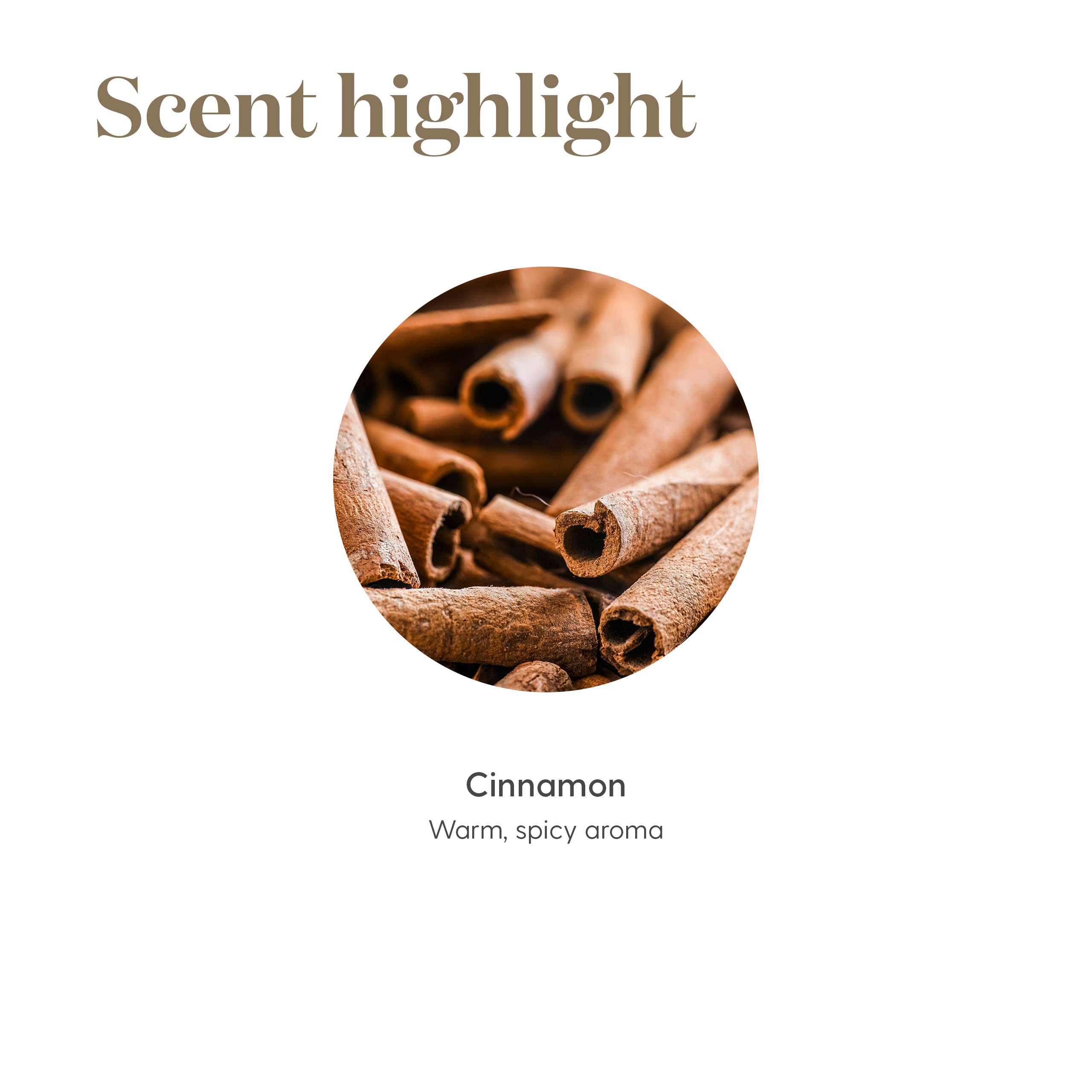 Young Living Cannelle — cinnamaldéhyde intégré, odeur stimulante.