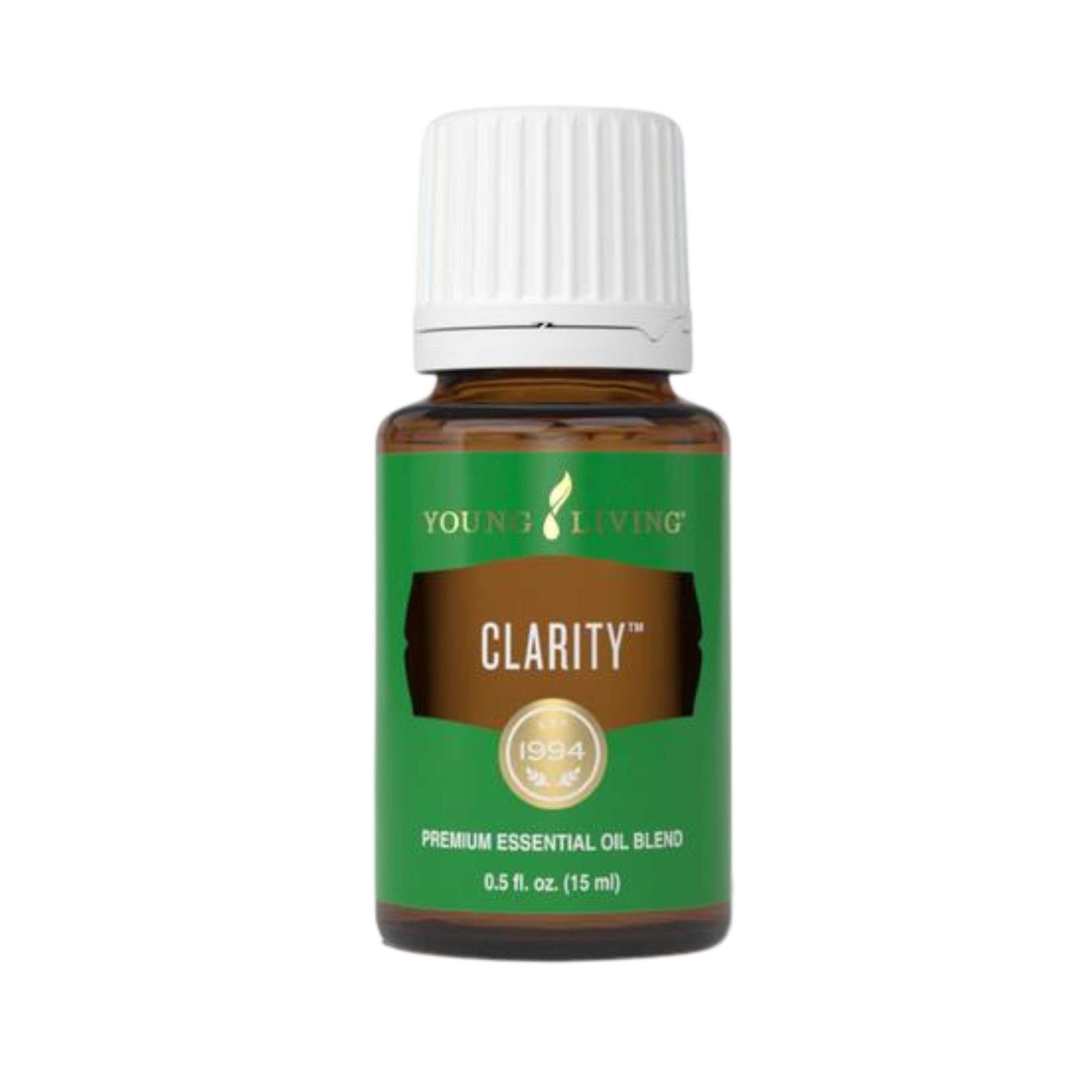 Young Living Clarity : bouteille d'huile essentielle 15 ml avec notes fraîches.