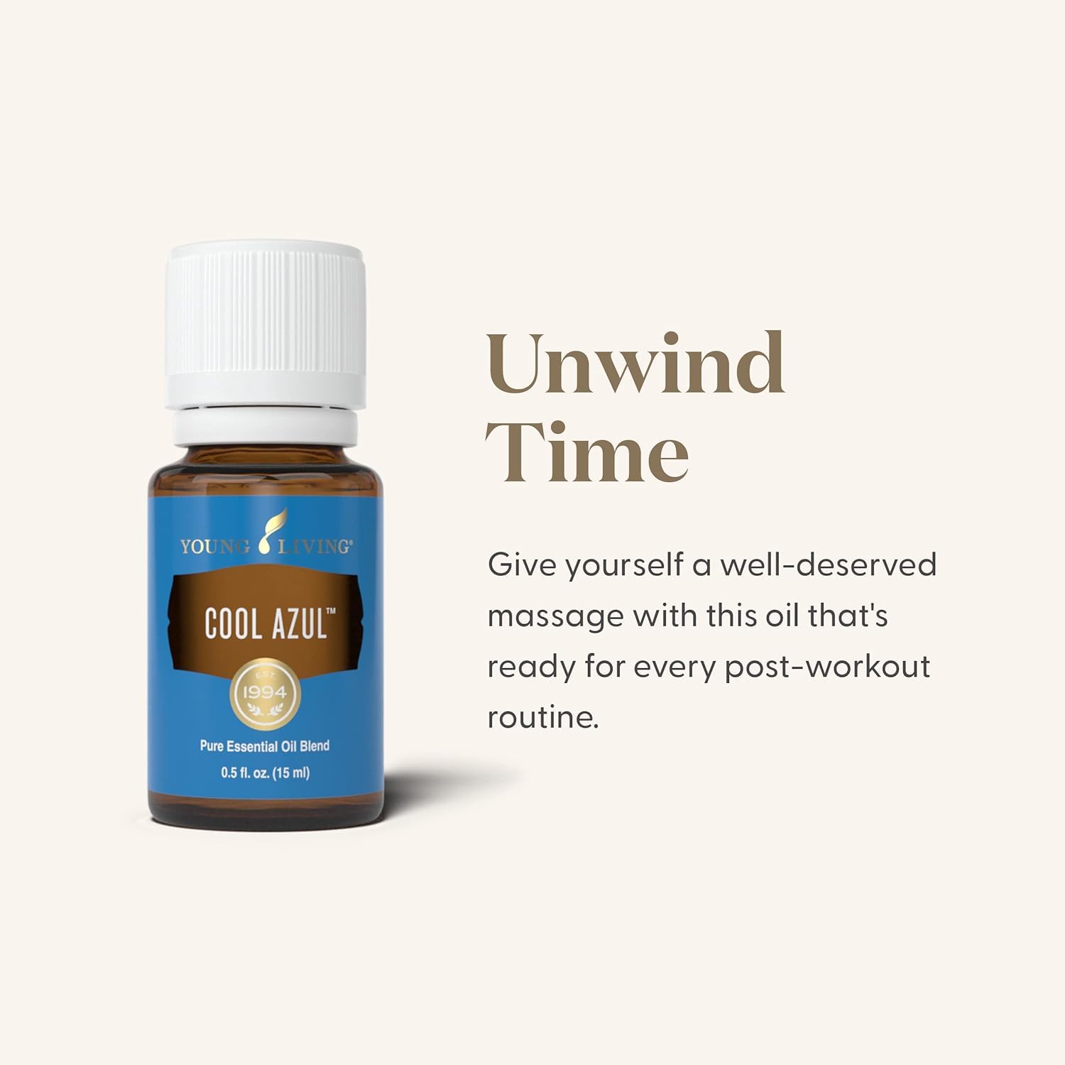 Young Living Cool Azul – application-massage pour relaxation et équilibre quotidien.
