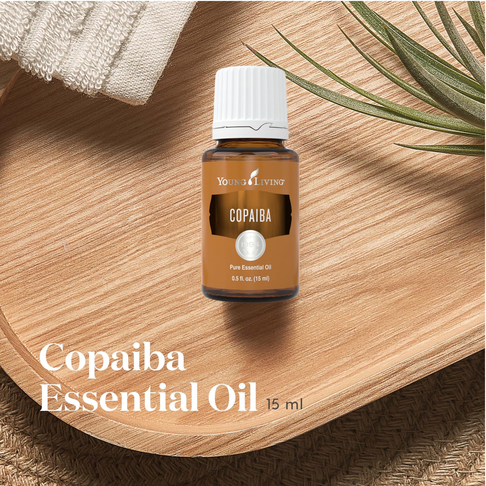 Diffuseur avec Copaiba Young Living pour une diffusion aromatique relaxante.