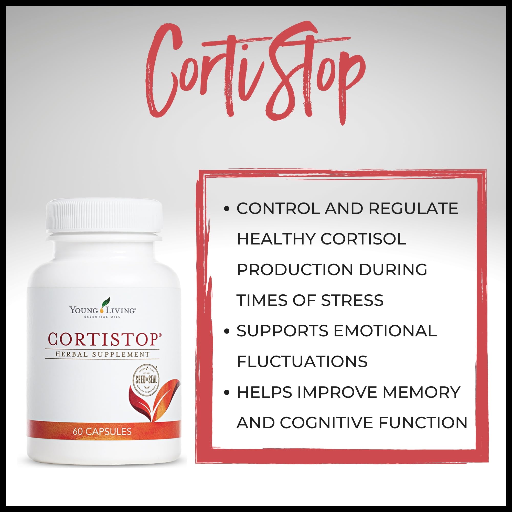 Détails de dosage des gélules CortiStop et indications d'utilisation.