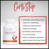 Détails de dosage des gélules CortiStop et indications d'utilisation.