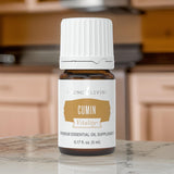 Utilisation culinaire Young Living Cumin Vitality — parfum chaleureux rehaussant les plats.