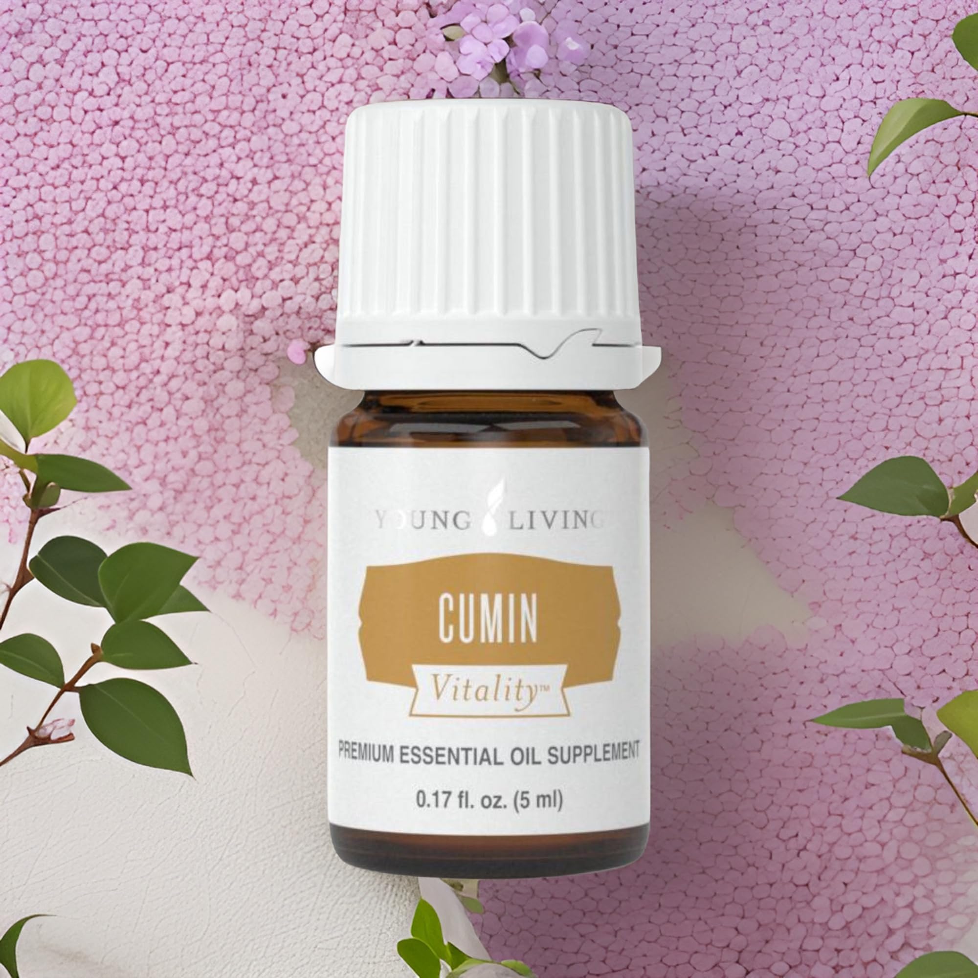 Bocal d'épices Young Living Cumin Vitality — rangement pratique en cuisine.