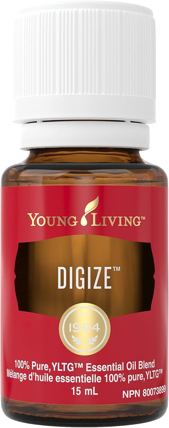 Young Living Di-Gize, bouteille de 15 ml pour diffusion aromatique apaisante.