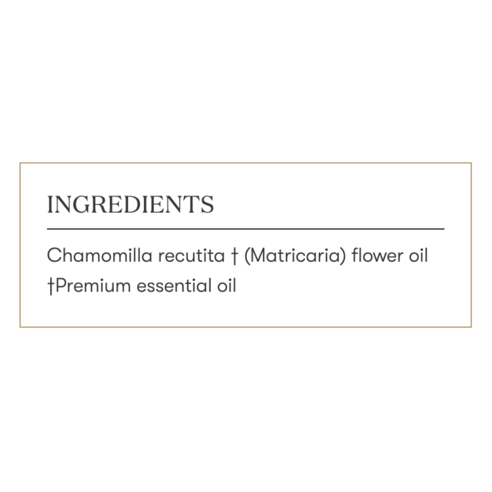 Emballage camomille allemande Young Living élégant et pratique.