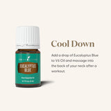 Diffusion avec Young Living Eucalyptus Blue, arôme frais et vivifiant.