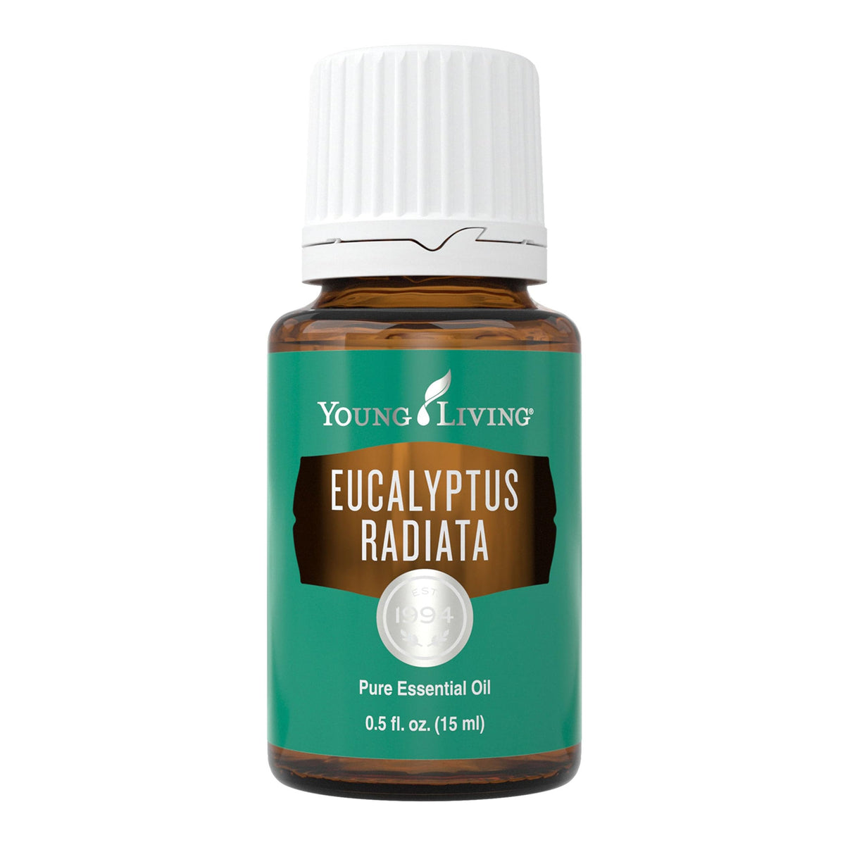 Young Living Eucalyptus Radiata, bouteille 15 ml, arôme vivifiant stimulant l'énergie.