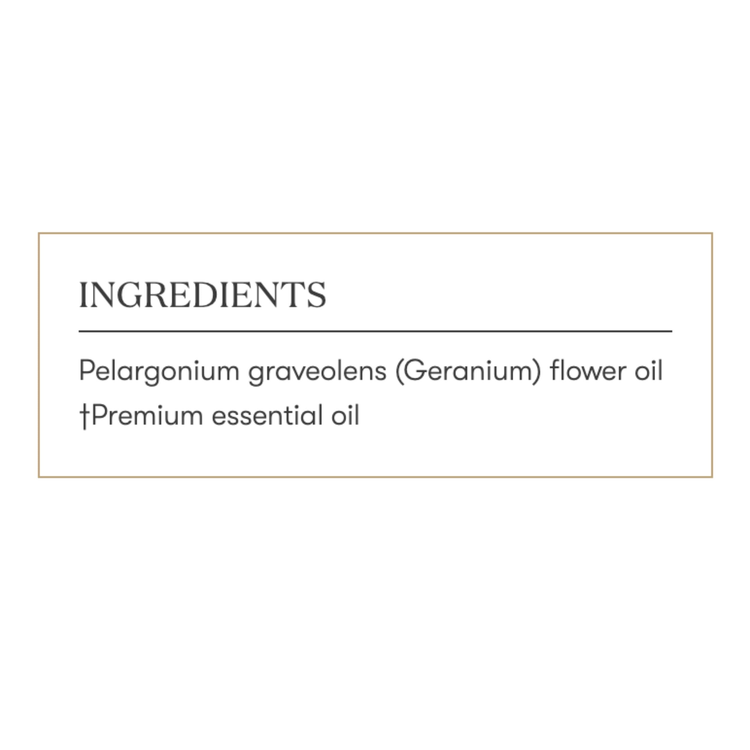 Aromathérapie et rituel Géranium Young Living — parfum apaisant pour détente et énergie.