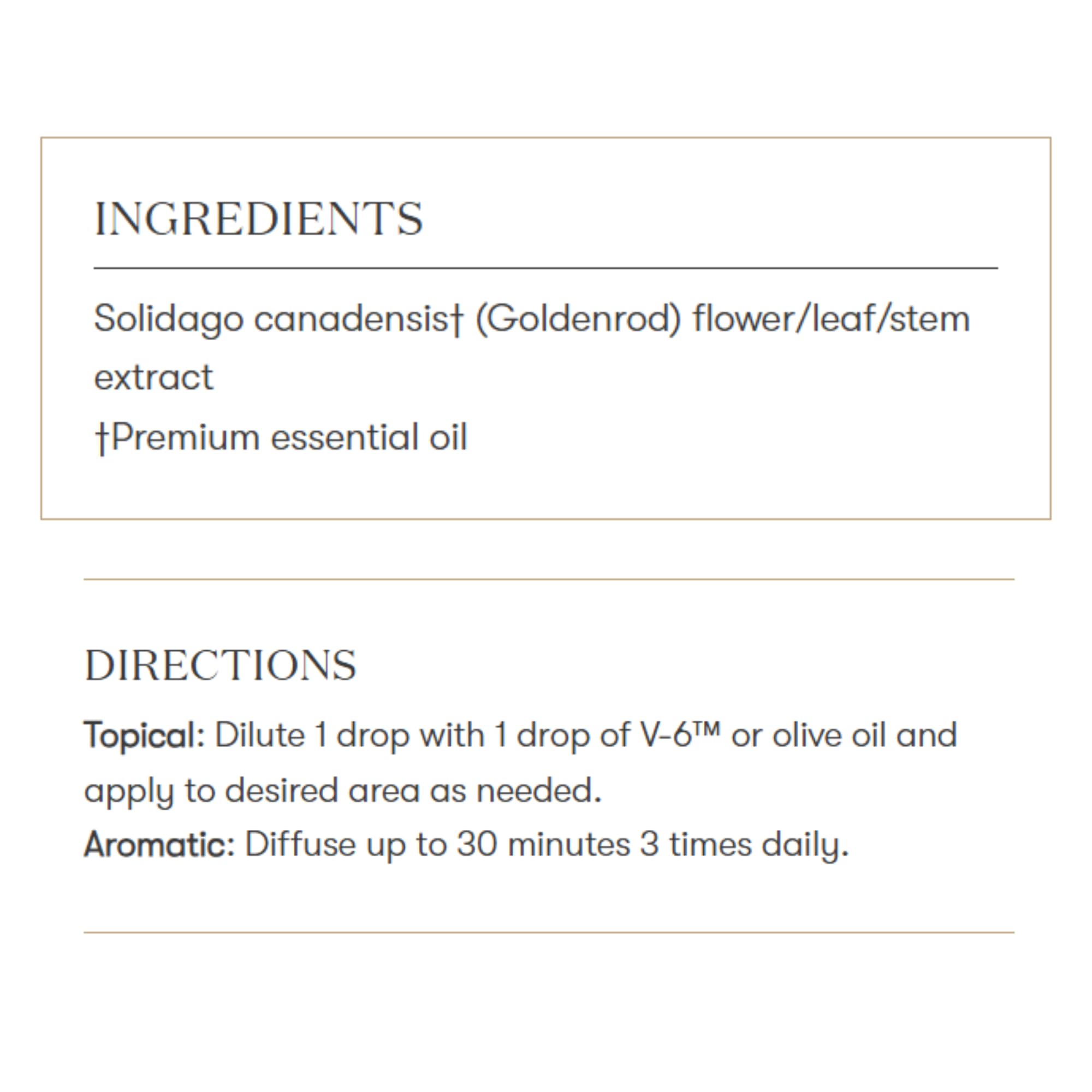 Young Living Goldenrod — format portable 5 ml pratique en voyage